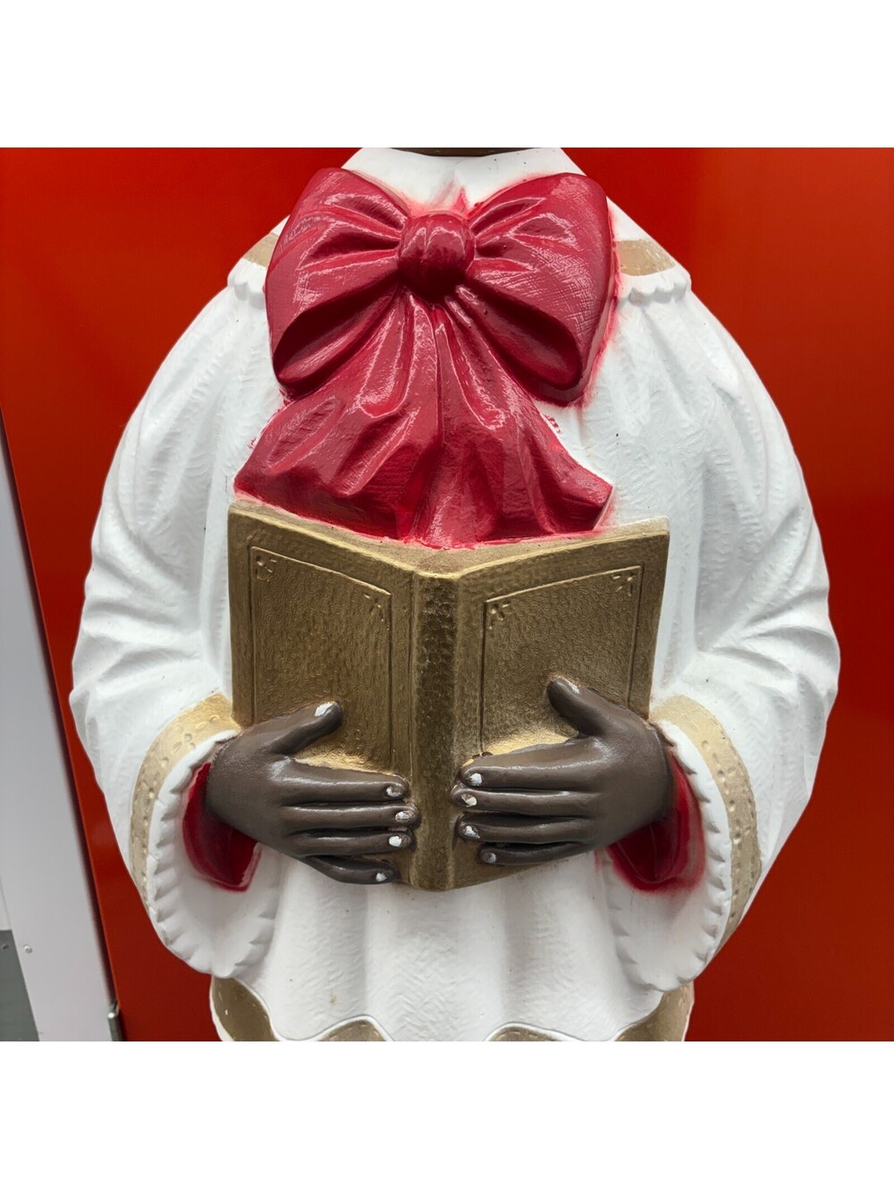 Poloron Christmas Blow Mold African American Black Choir Caroler 48in Afro Rare - Picture 6 of 16